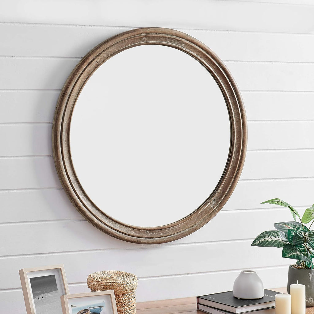 White Farmhouse Mirror U72635