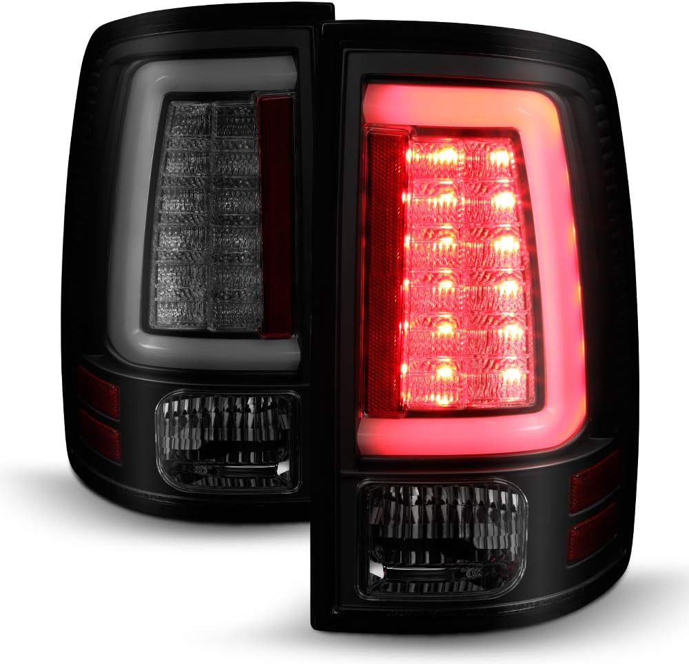 Black Smoked LED Tail Lights Pair N937