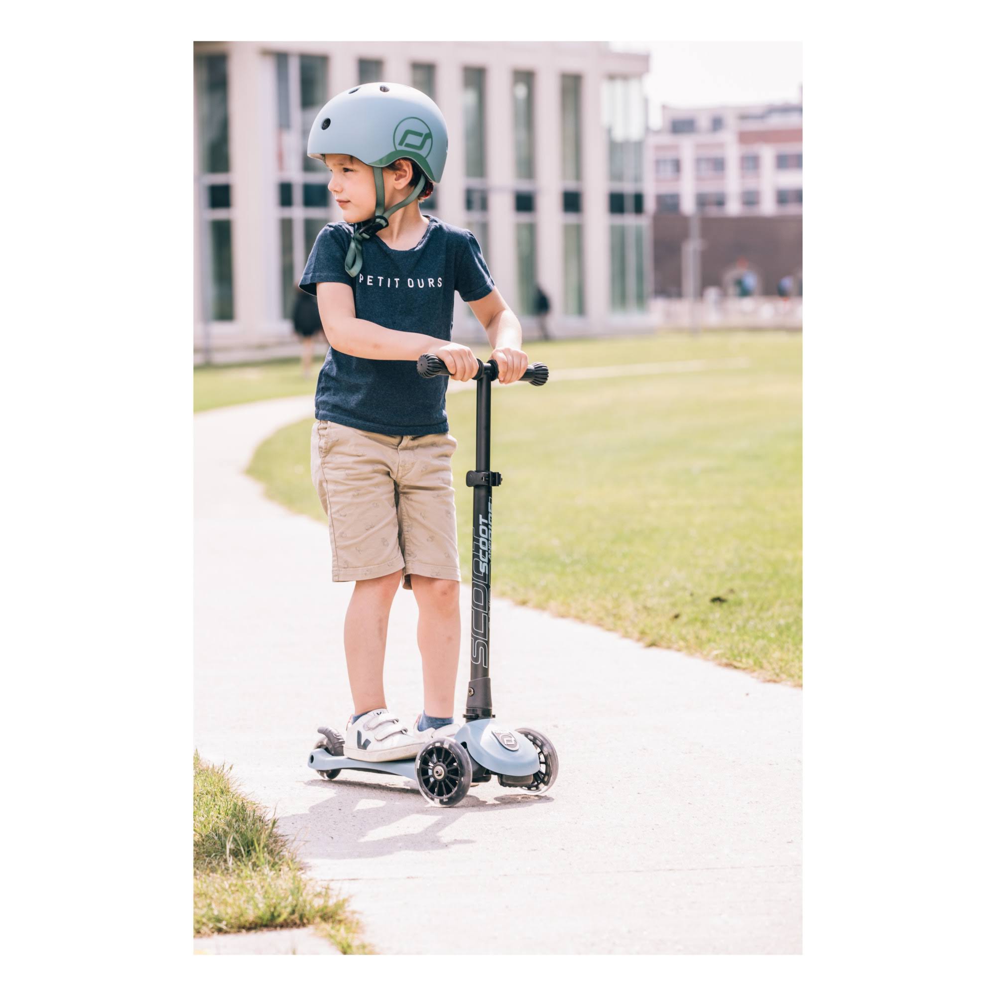 Steel Blue LED Kick Scooter Z55462