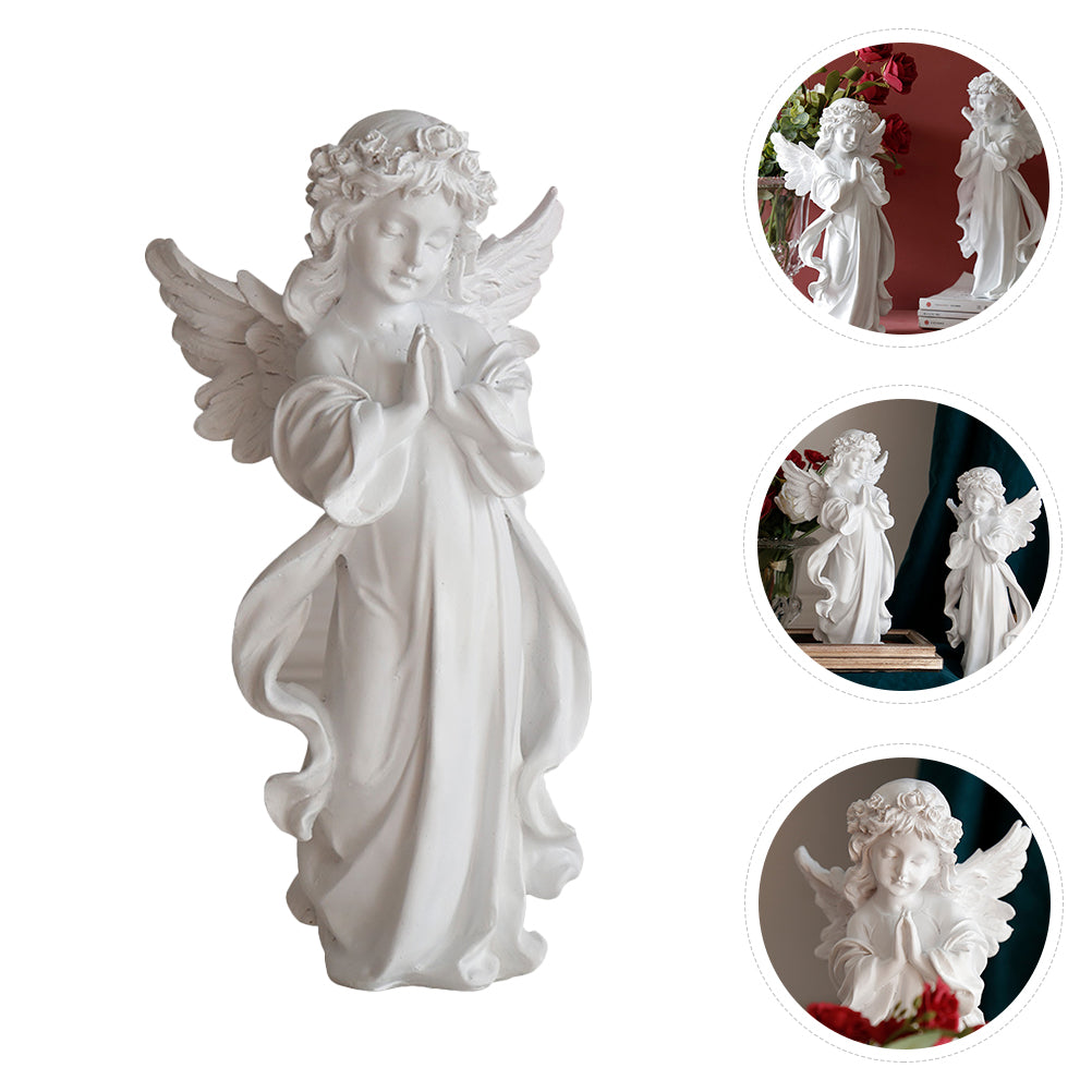 Kneeling Cherub Resin Figurine G717426