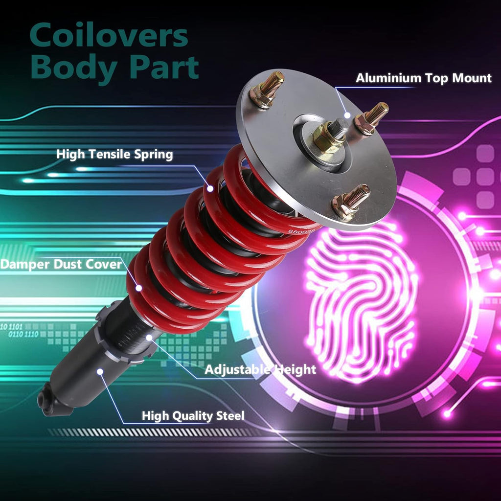 Coilovers Shock Absorbers Suspensions Struts for Subaru Impreza WRX 2002-2007 STI 2004 Forester 2003-2008 Legacy 1994-1998 R191572