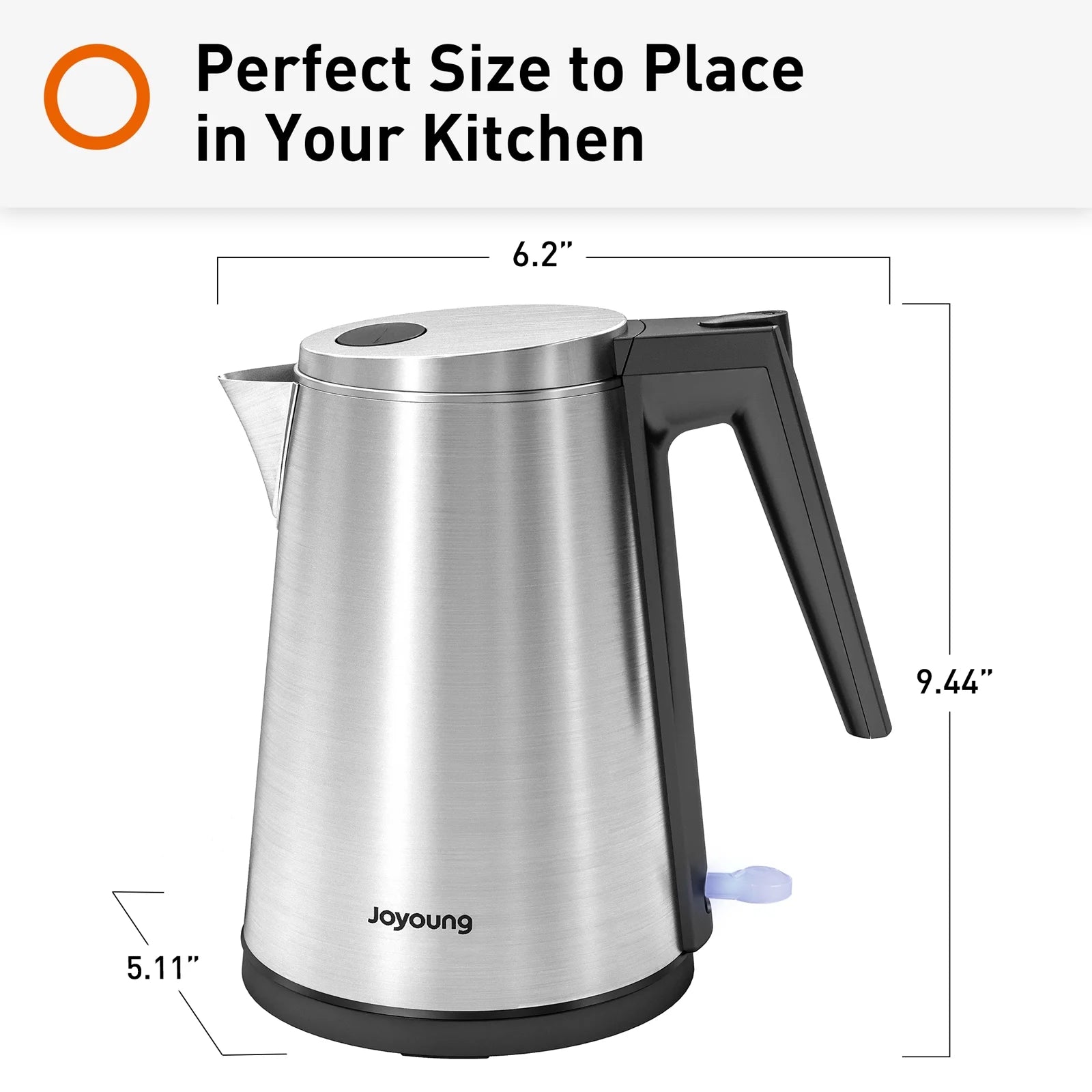 1.5L Double Layer Stainless Steel Electric Kettle Y93545