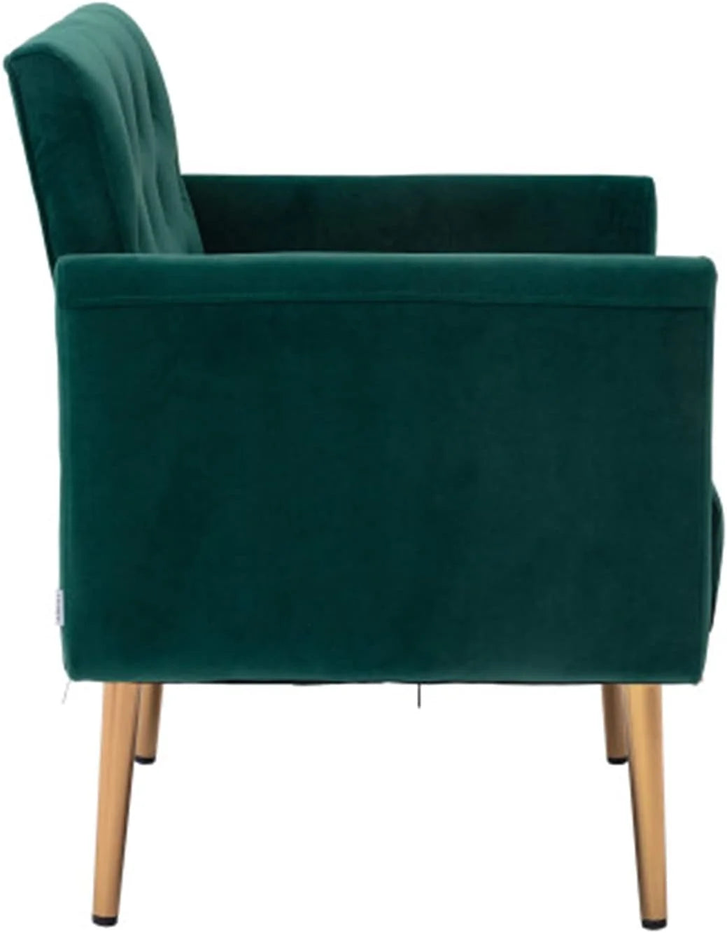 Square Velvet Accent Chair with Golden Metal Legs G22758