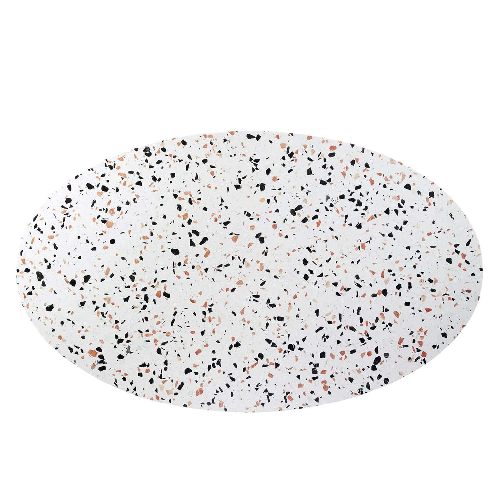 White Oval Wood Dining Table G802763