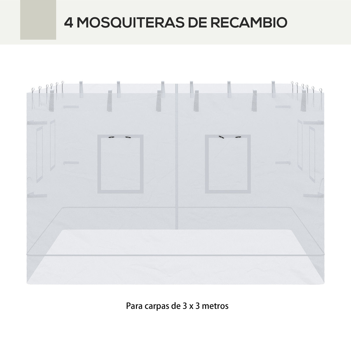 Set of 4 Mesh Screen Sidewalls W635848