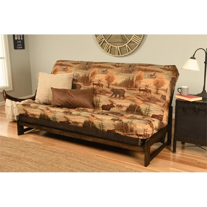 Fabric Full Size Futon Cover in Multi-Color Canadian Print Z697