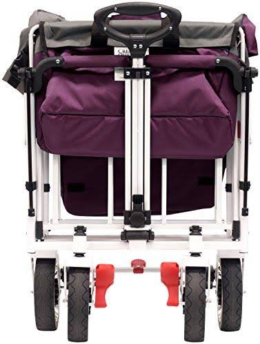Magenta Push-Pull Folding Wagon with Canopy P930906