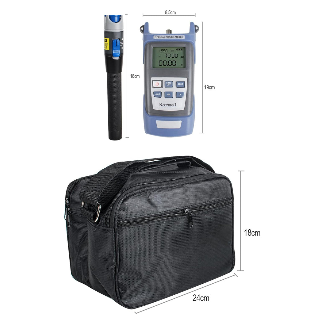 Fiber Optic FTTH Tool Kit with Fiber Cleaver & Optical Power Meter & Visual Fault Locator Z89064