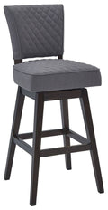 Espresso Finish Wood Swivel Tufted Barstool P433226