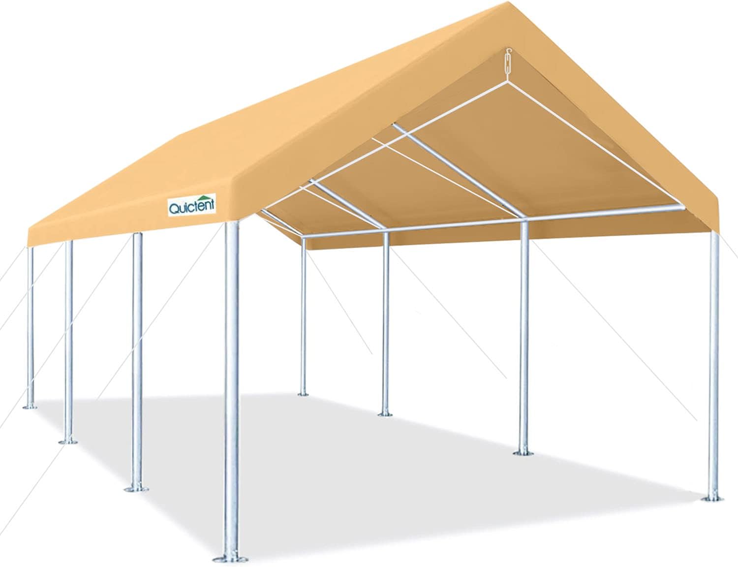 10’x20’ Galvanized Car Canopy Shelter with 4 Reinforced Steel Cables A865294