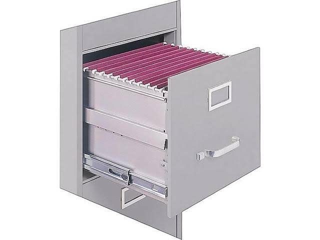 Black 2-Drawer Vertical File Cabinet X271