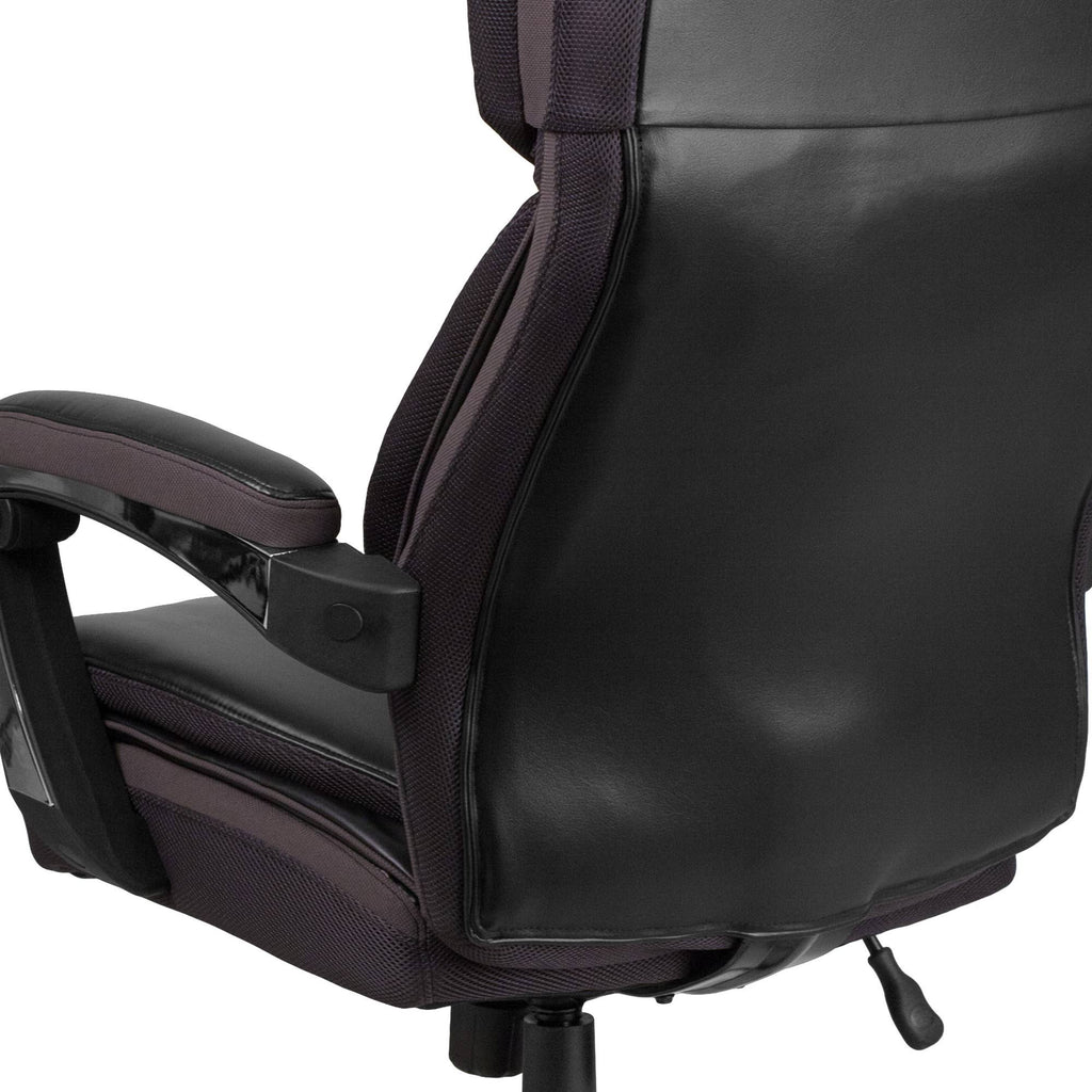 Black LeatherSoft Ergonomic Office Chair with Adjustable Headrest C2999