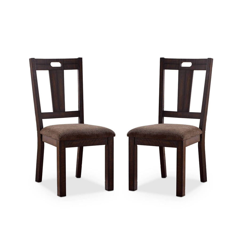Set of 2 Padded Seat Side Chair Brown T6623