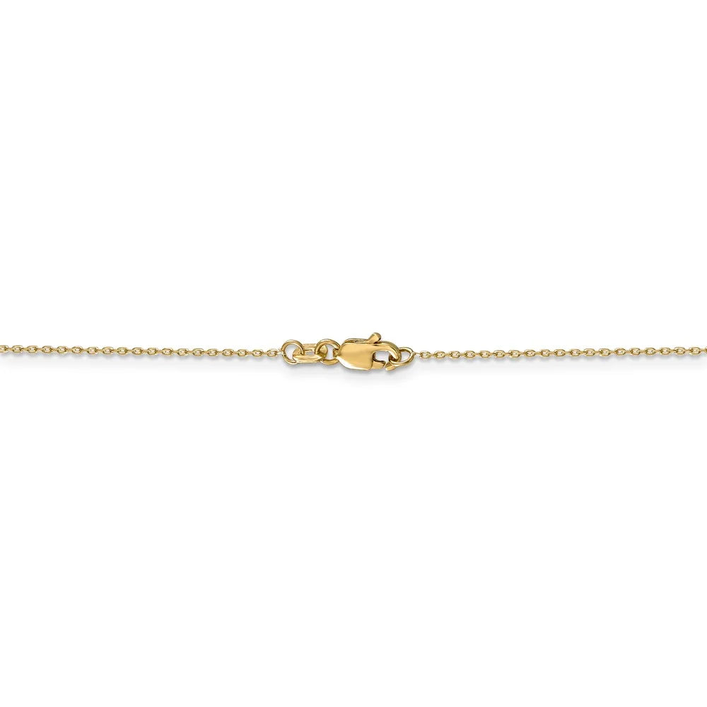 14k Yellow Gold Initial C Necklace - 16 Inch O459
