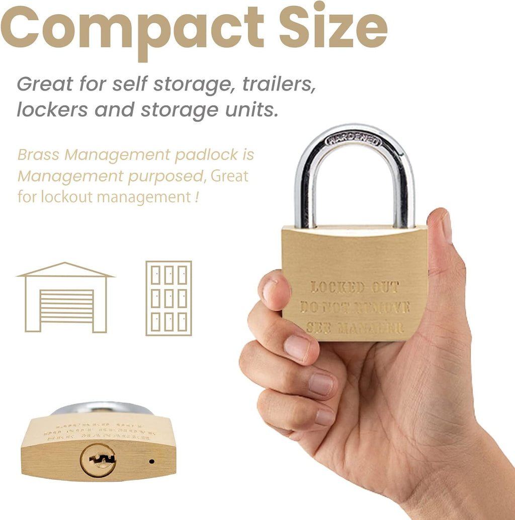 Solid Brass Padlock 50mm Keyed Alike Pack of 2 L676347