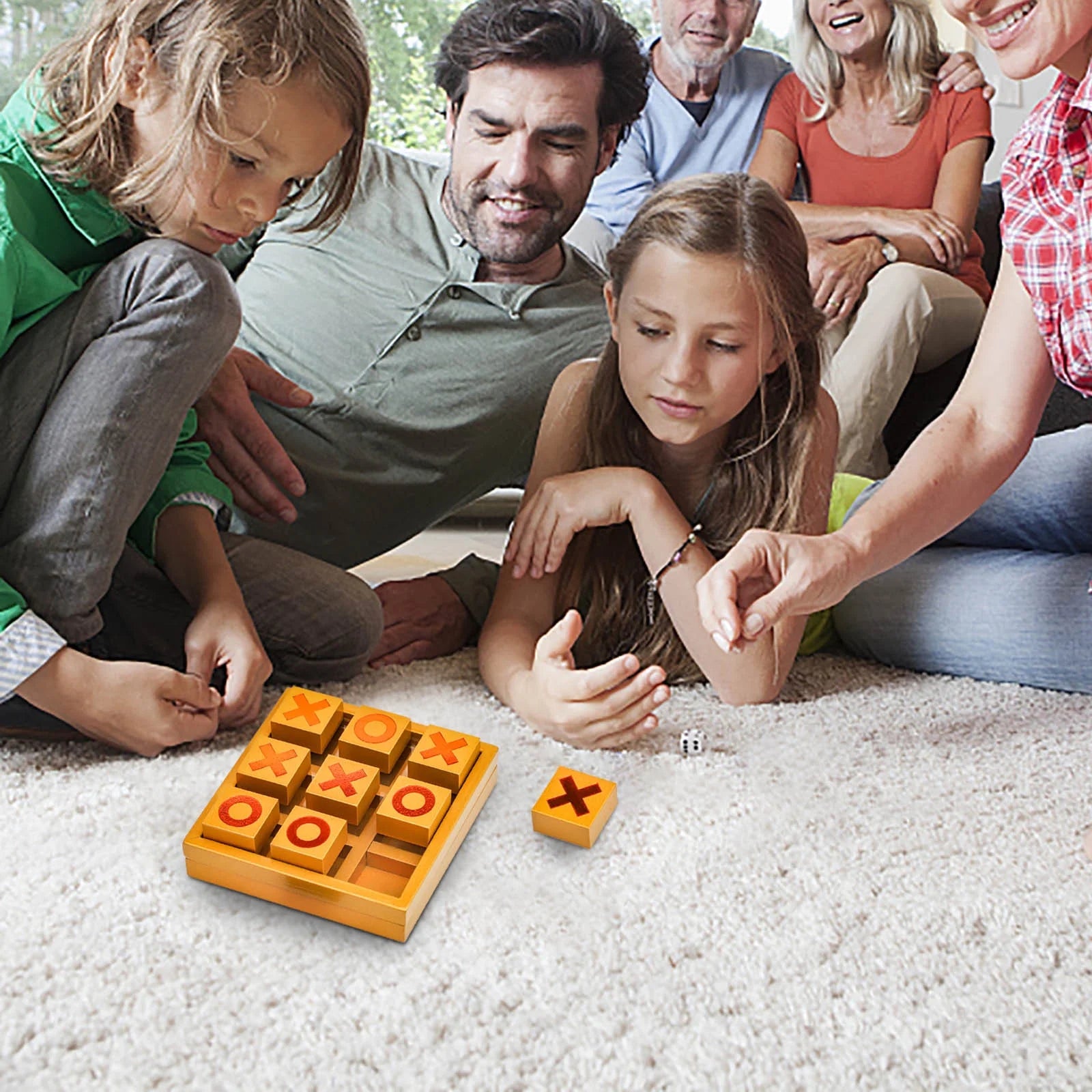 Wooden Tic Tac Toe Coffee Table Decor K493