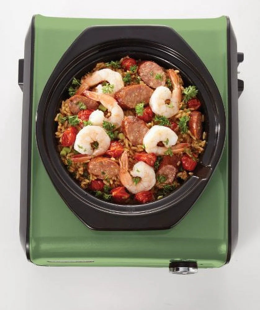 3.5-Quart Metallic Sage Oval Crock-Pot V138971