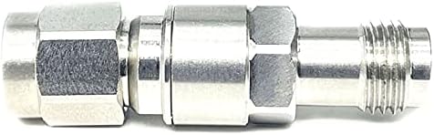 2.4 mm Female to 3.5 mm Male Microwave Adapter, 50 Ohm, Stainless Steel Body L386765