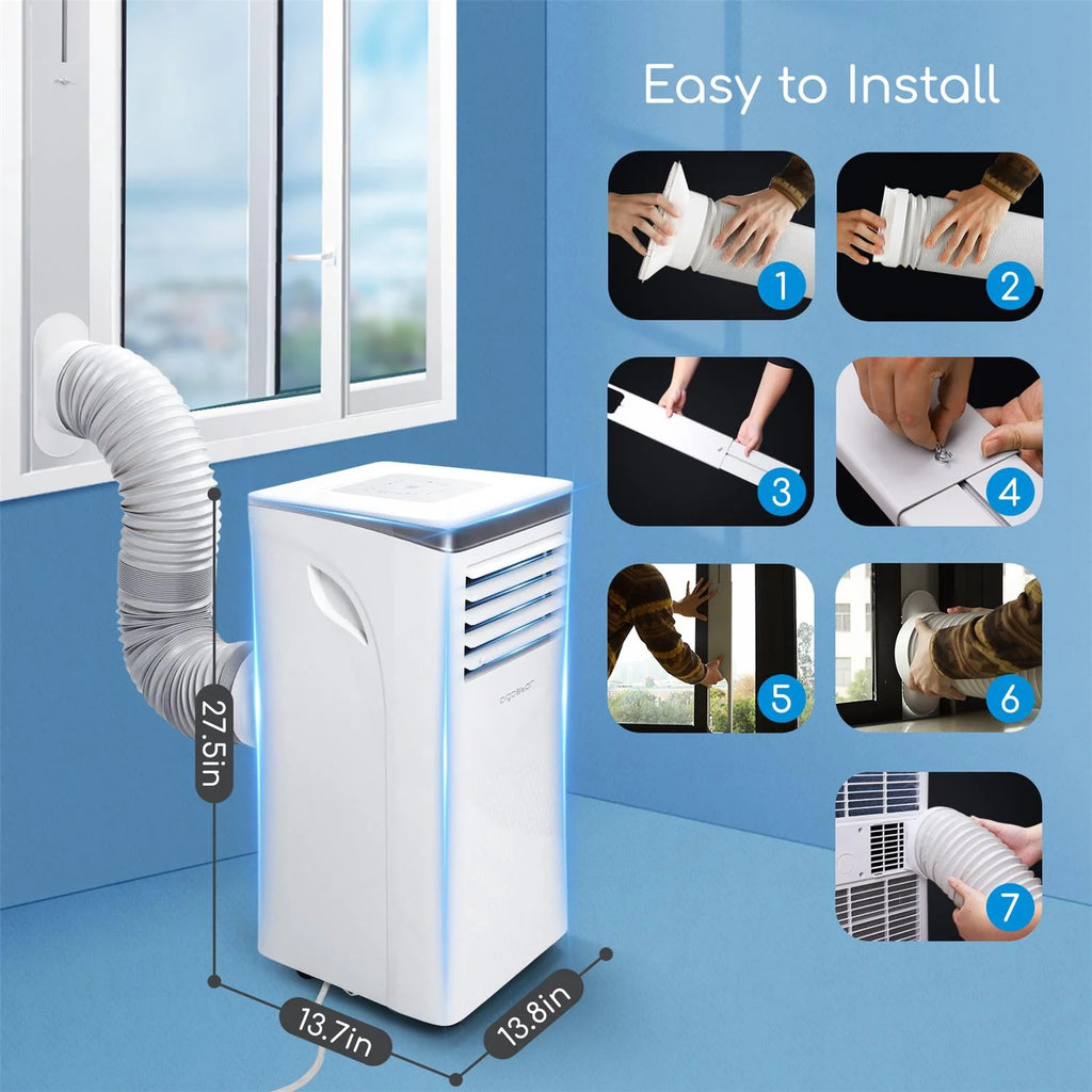 10000 BTU 3-in-1 Portable Air Conditioner with Remote Control and Window Kit Z473