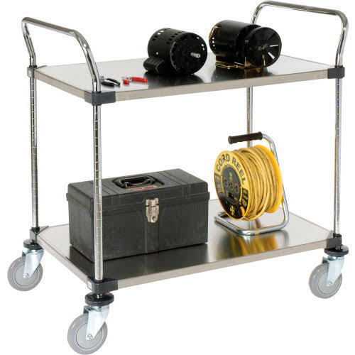 Stainless Steel Utility Cart 2 Shelves 48x24 P504