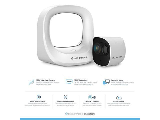 2MP Smart Home Battery Camera System S656