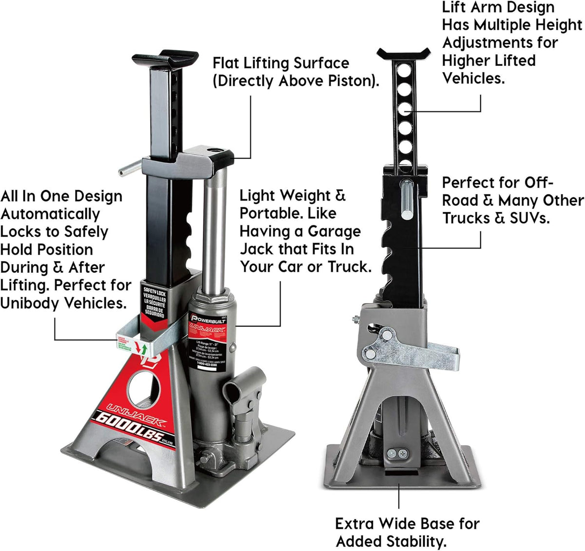 2 Ton Combination Hydraulic Bottle Jack / Jackstand W124
