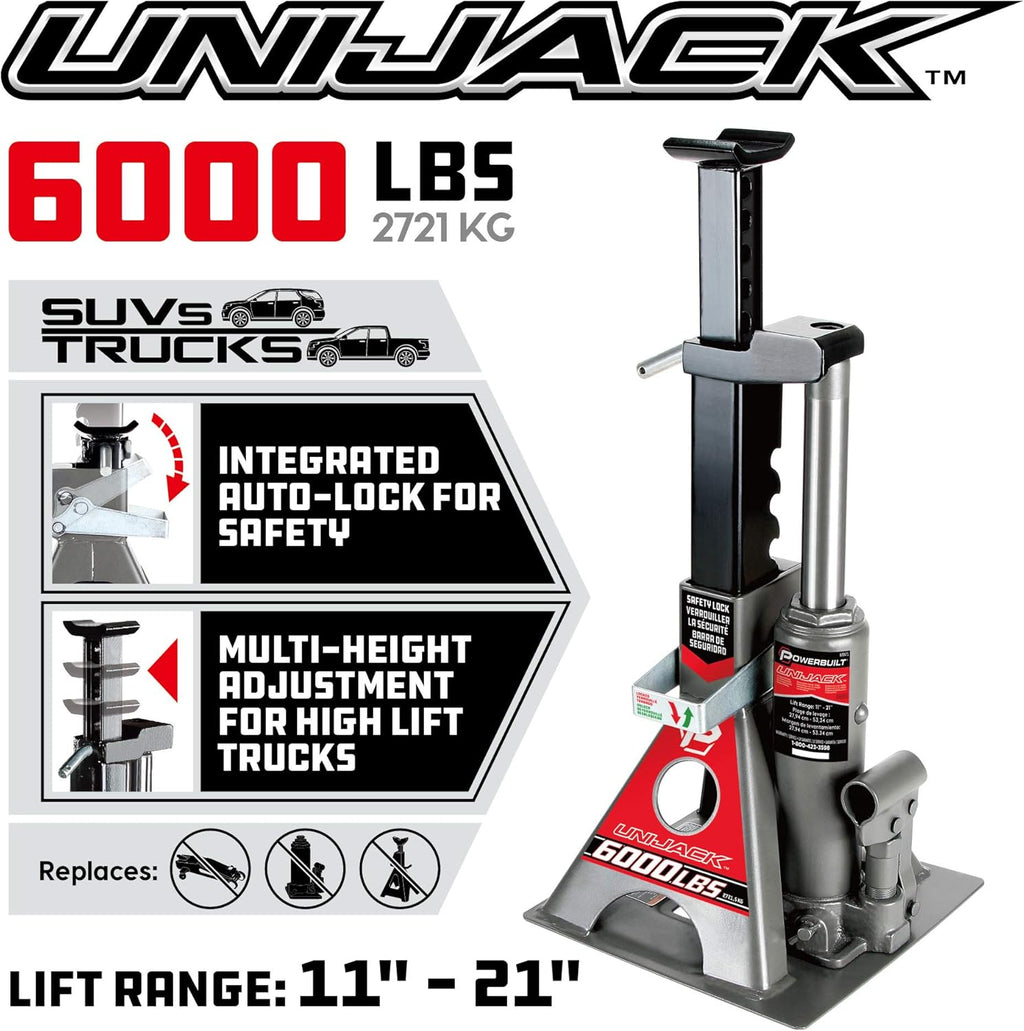 2 Ton Combination Hydraulic Bottle Jack / Jackstand W124