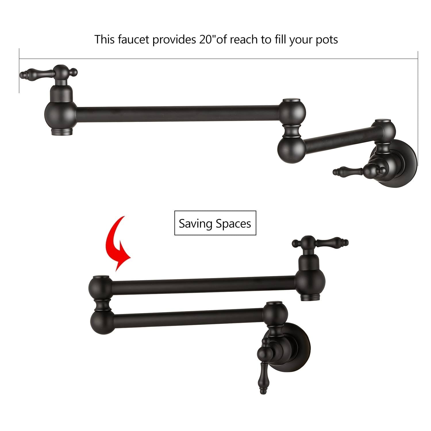 Blue Wall Mount Pot Filler Faucet K20903