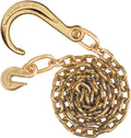 Tow Chain with Forged J Hook and Grab Hook, Grade 70, 6 Foot, Pack of 2 R12462