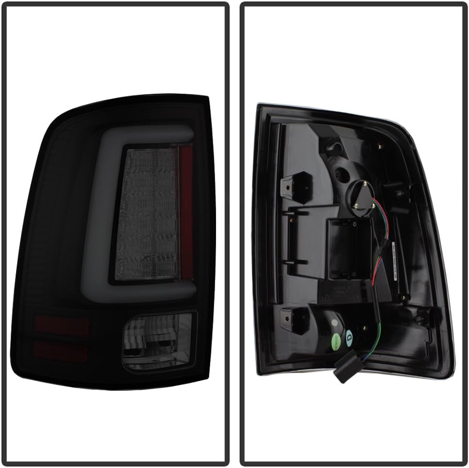 Black Smoked LED Tail Lights Pair N937