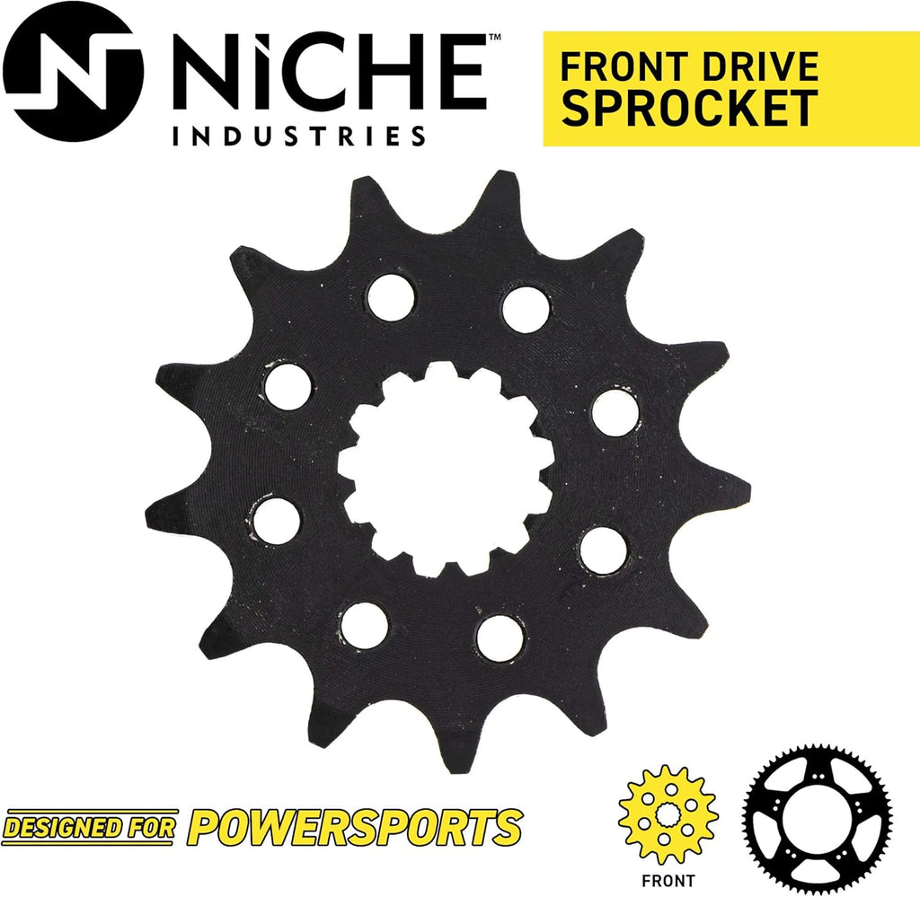 Drive Sprocket Chain Combo Front 13 Rear 40 Tooth 520NZ Standard 92 Links Pack of 2 Y884
