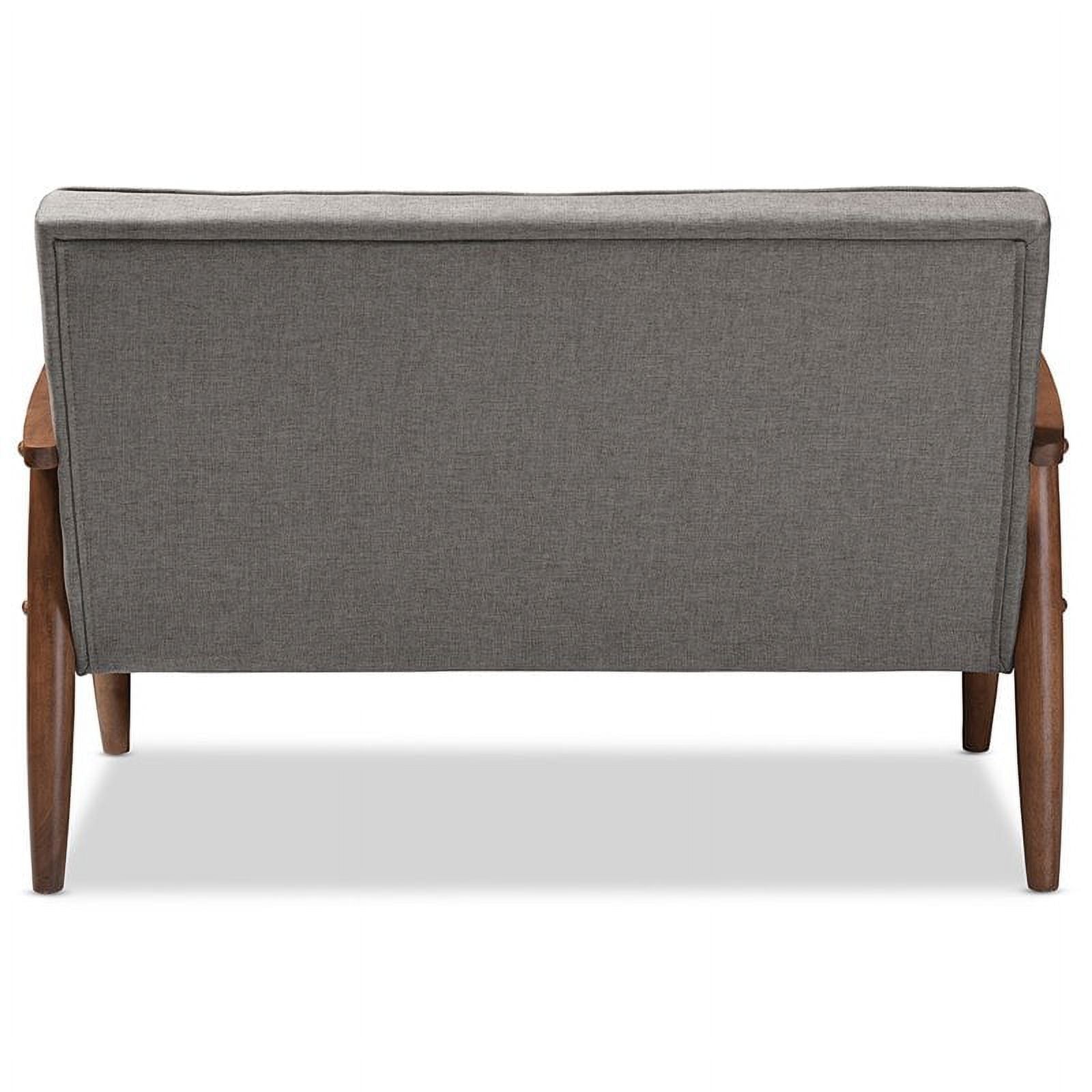 Gray Tufted Sofa Set with Loveseat B1169