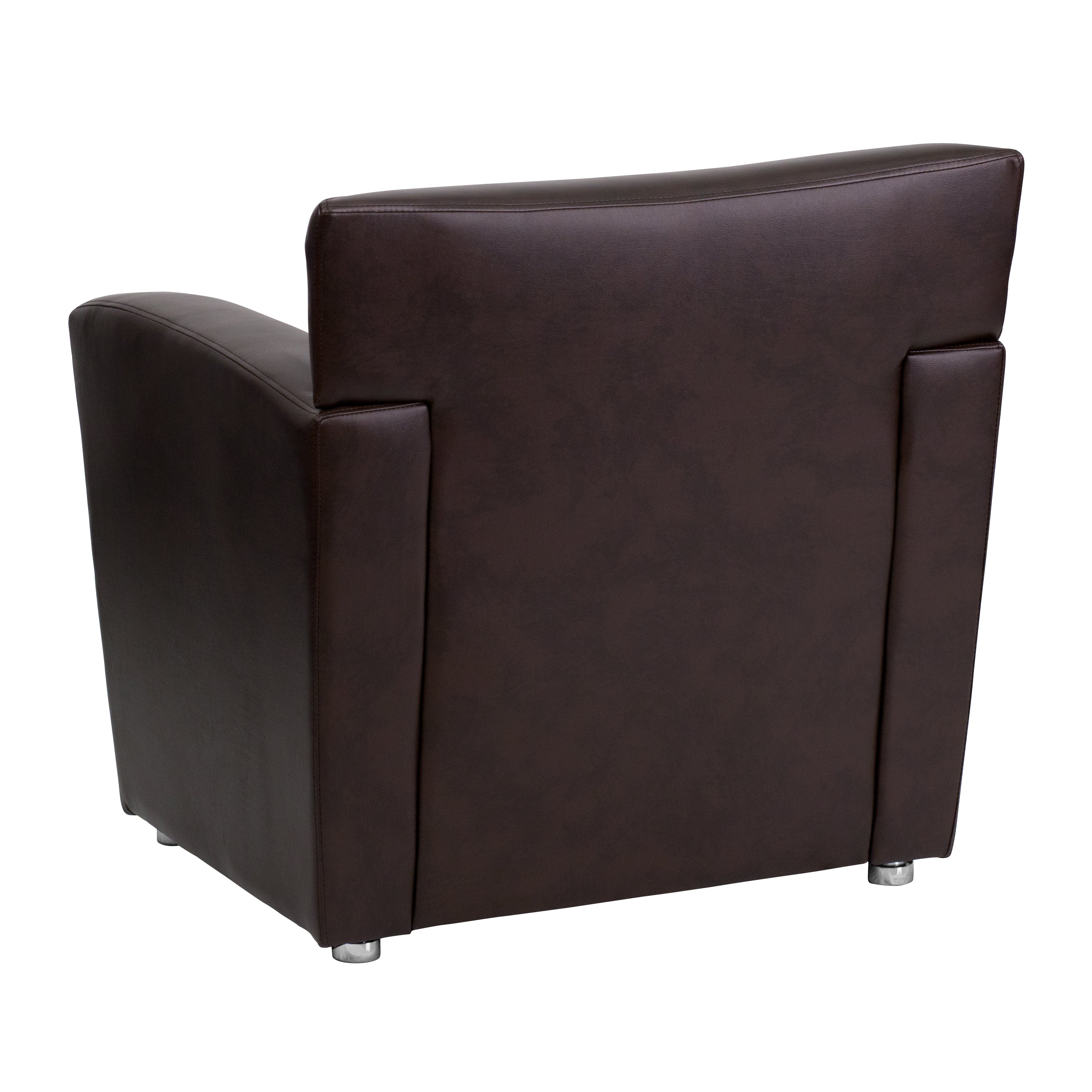 Brown LeatherSoft Chair with Extended Panel Arms T63997