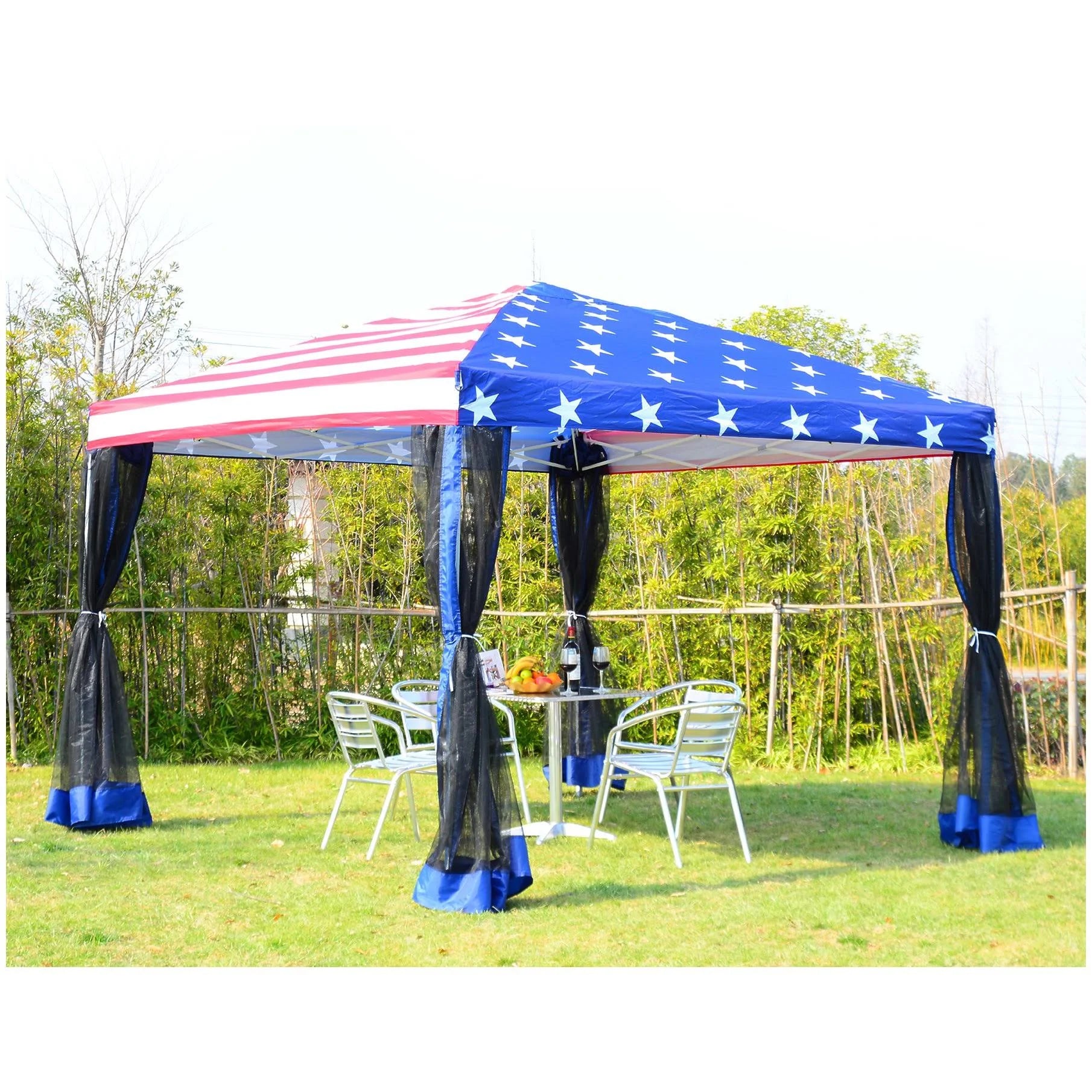 10 x 10 Pop-Up Canopy Tent with Mesh Walls Q9889
