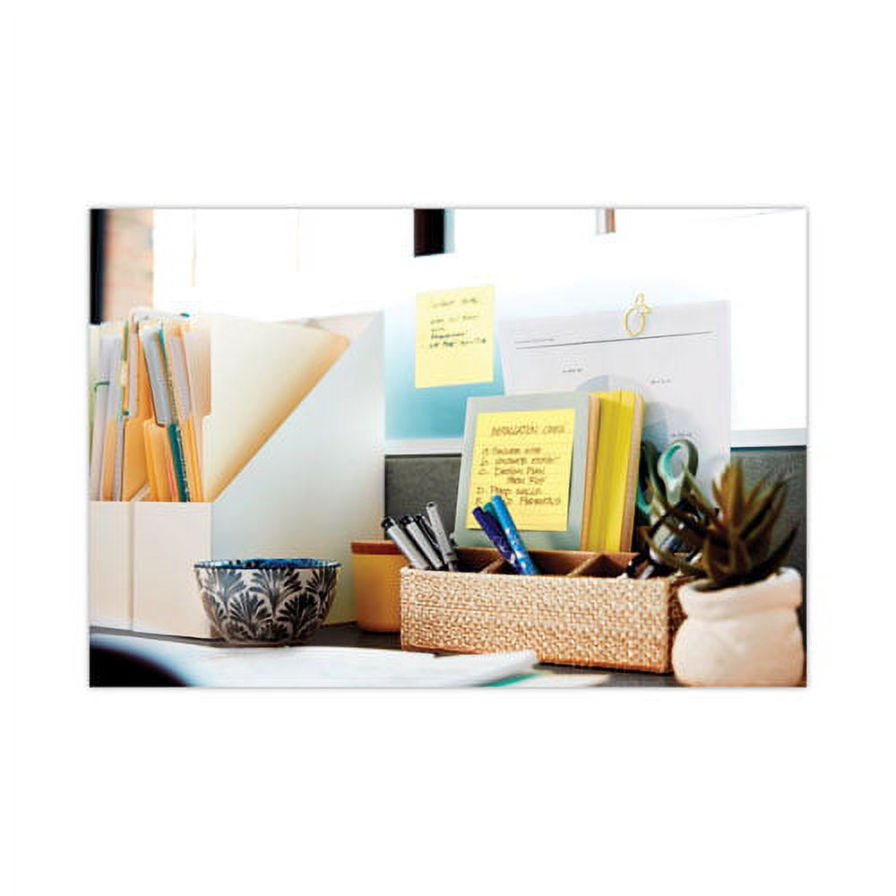 Pop-up Note Dispenser, Black/Clear, Includes (3) Canary Yellow Super Sticky Pop-up Pad, Bundle of 10 Packs A80602