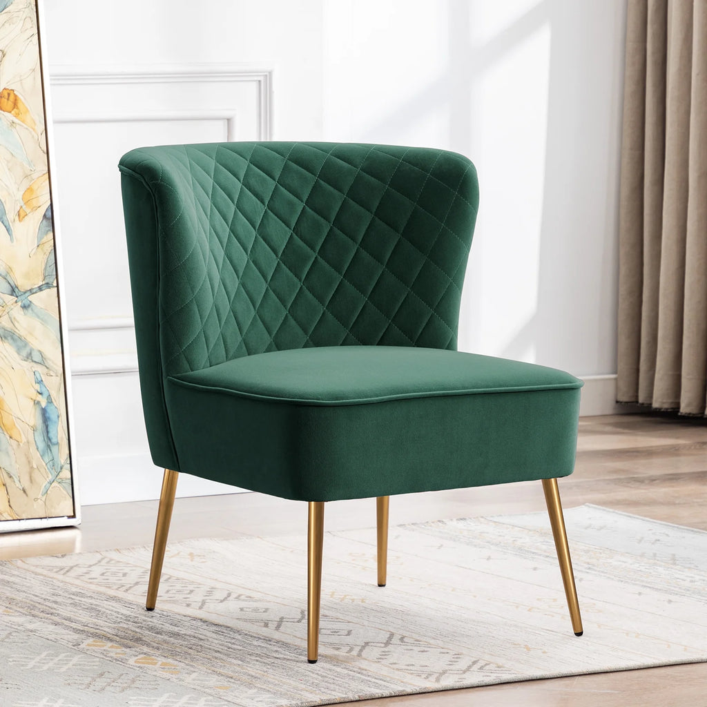 Dark Green Velvet Accent Chair B20497