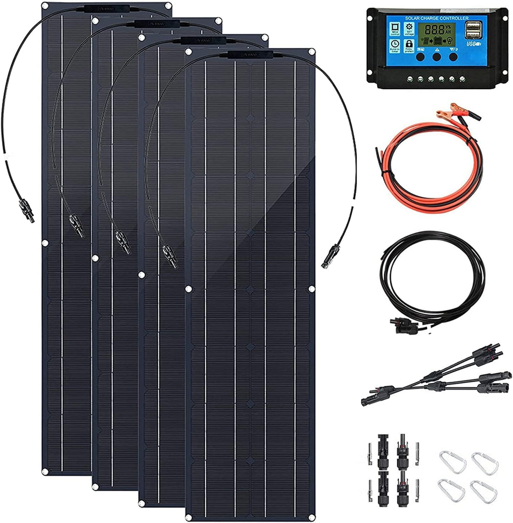 Flexible Monocrystalline Solar Panel Kit 4 X 200W with 40A Controller A884