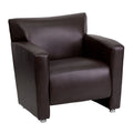 Brown LeatherSoft Chair with Extended Panel Arms T63997
