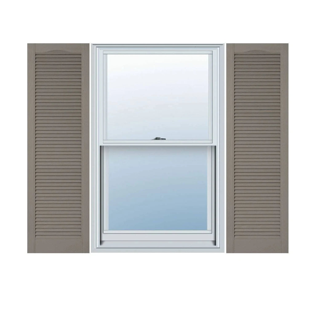 Clay Vinyl Open Louver Shutters T570