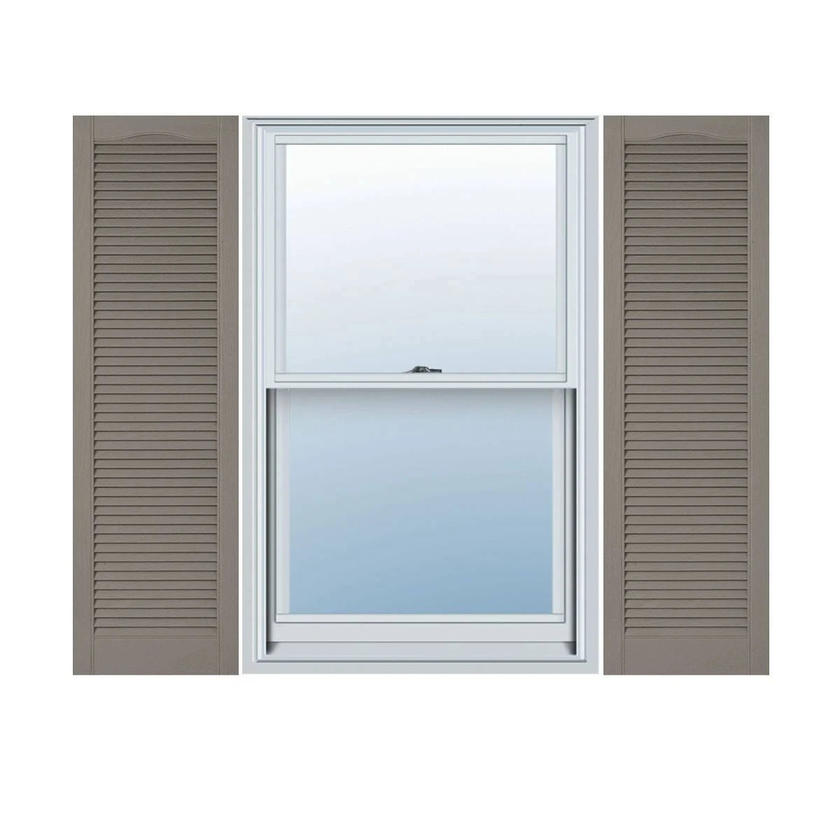 Clay Vinyl Open Louver Shutters T570
