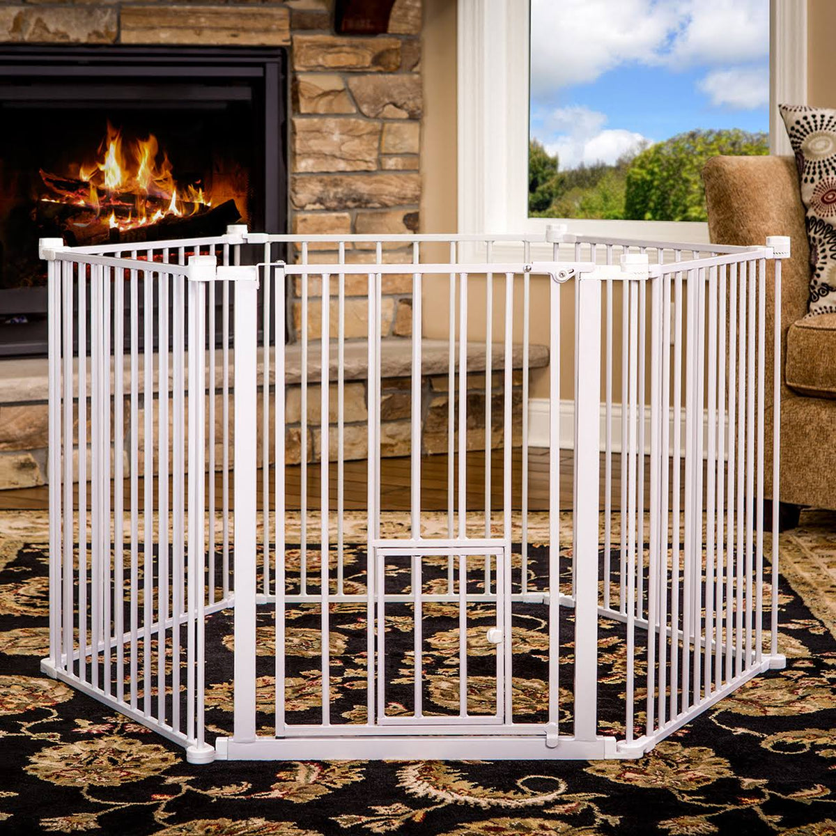 2-in-1 Super Wide Pet Pen and Gate Y41807