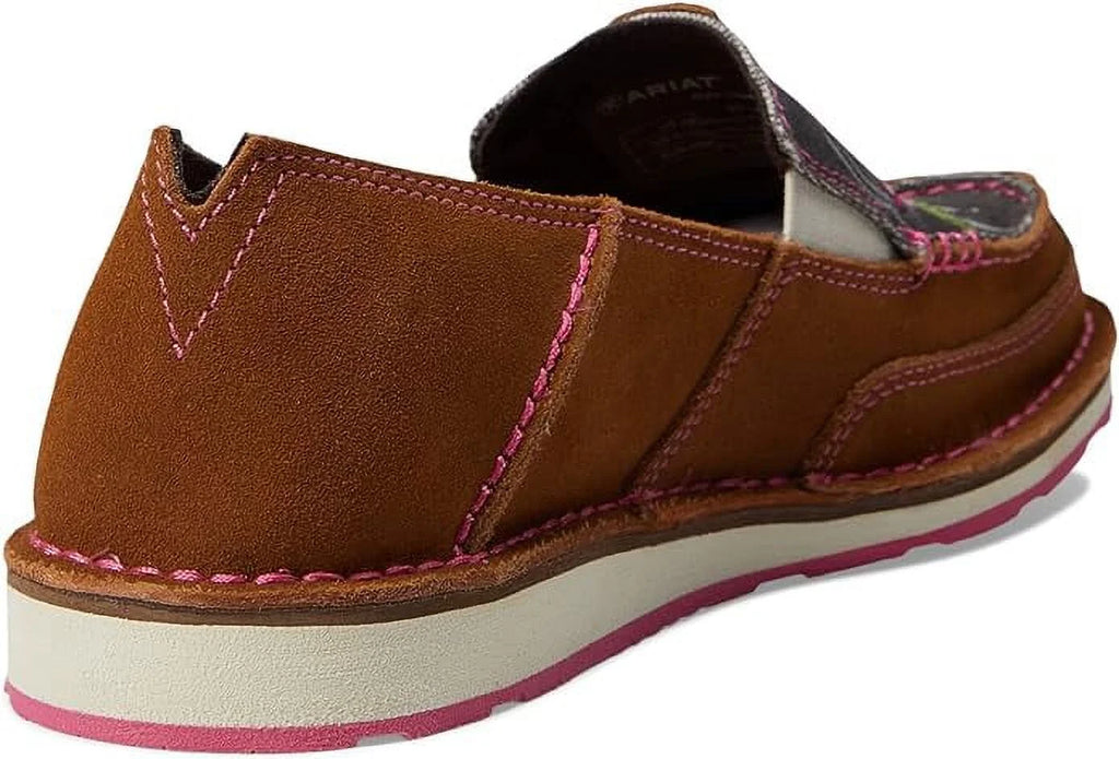 Women's Cruiser Western Aloha Boat Shoe, Nutty Bean/Hula Print, 10 10 NUTTY BEAN H593