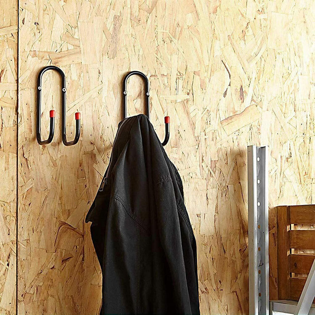 2-Piece Heavy Duty Metal Wall Mount Double J Bicycle Bike Hooks Hanger V903