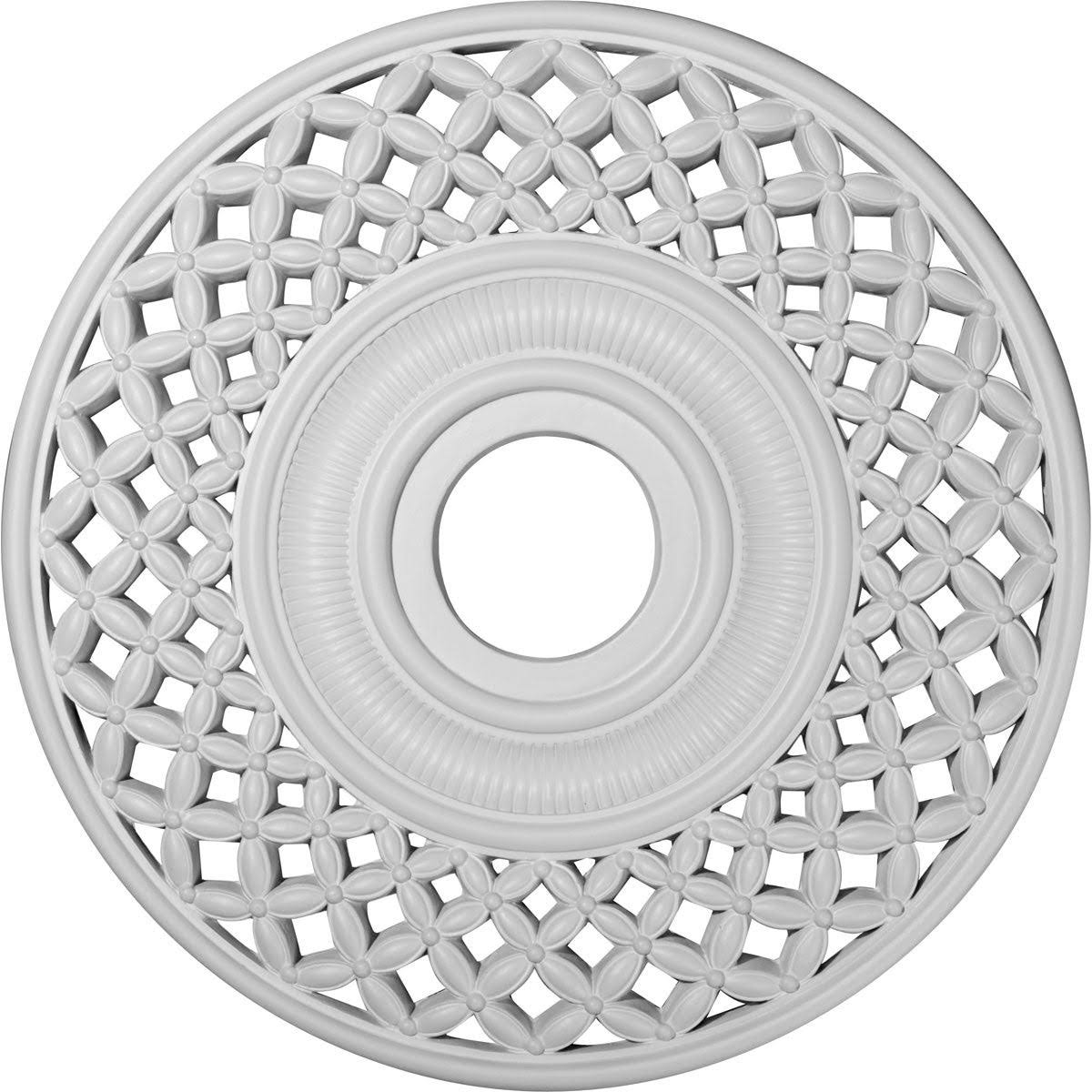 22 1/4x22OD x 4 3/4x22ID x 1 1/4x22P Ceiling Medallion Hand-Painted Pewter H148855