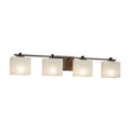 4 Light Bath Bar with Rectangle Weave Glass Shade K53685
