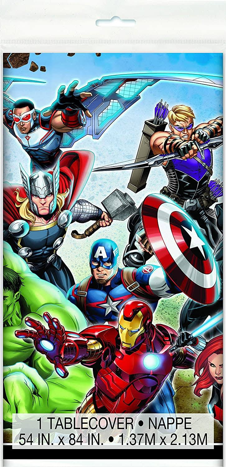 Avengers Birthday Decorations Plates Napkins Cups Table Cover Banner Plastic Cutlery Serves P250621
