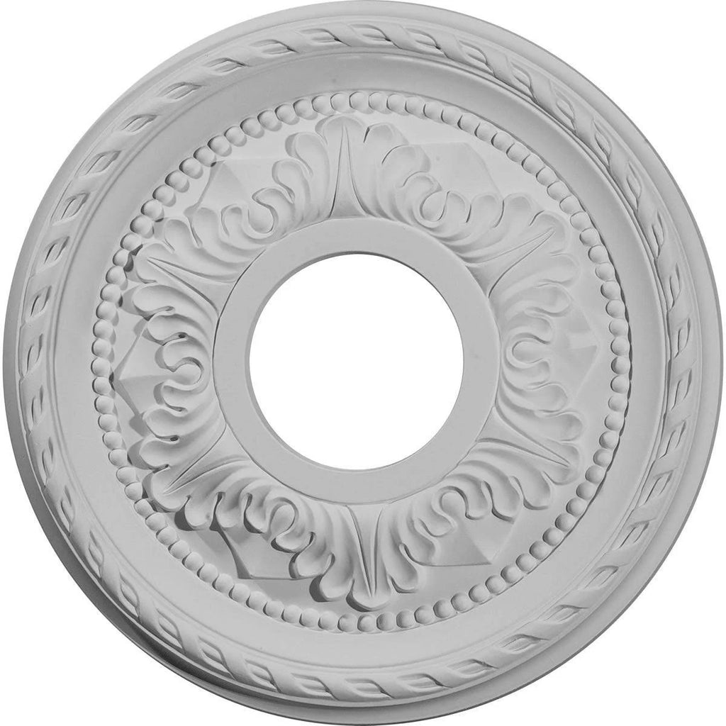 Hand-Painted Walnut Ceiling Medallion F4971