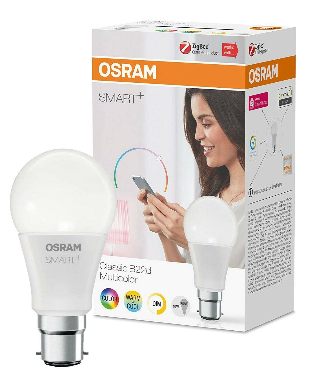 Smart+ Classic A60 B22d RGBW 240V Bulb C612
