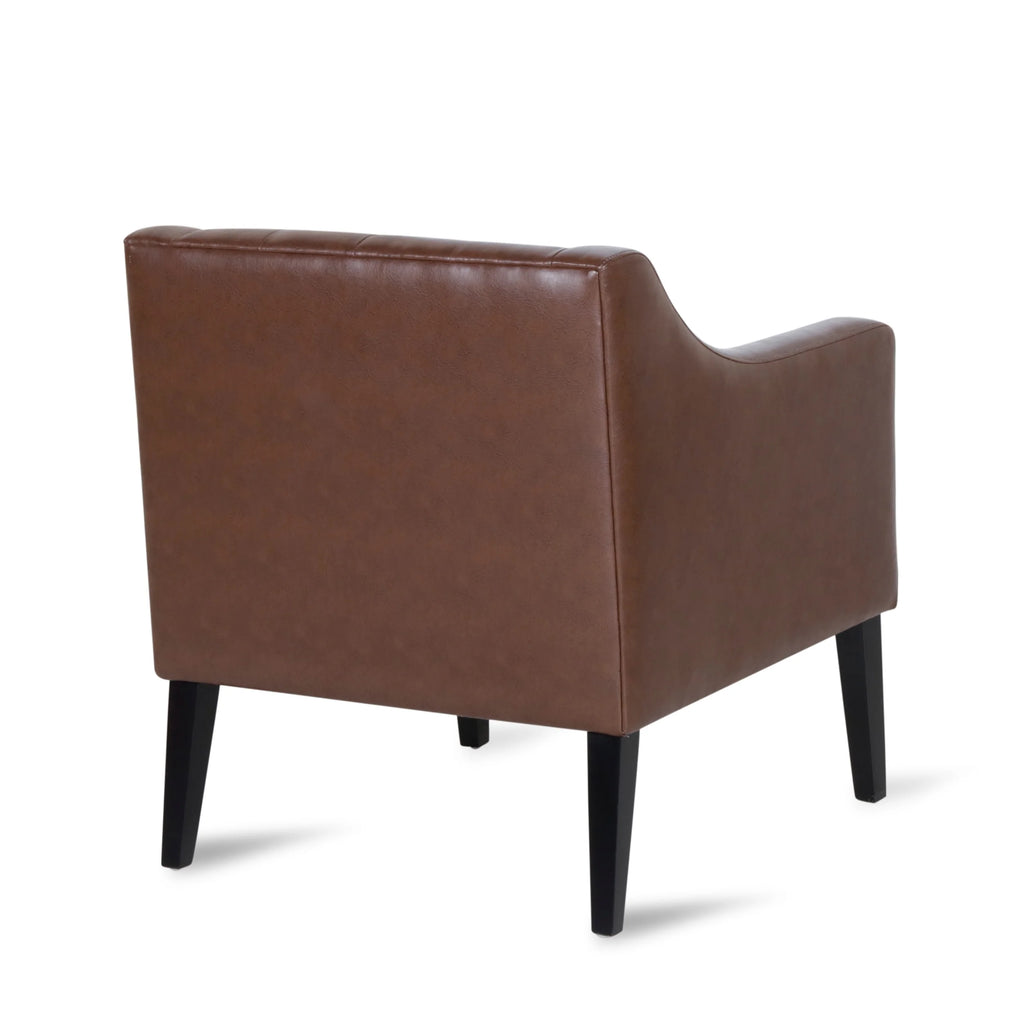 Dark Brown Faux Leather Club Chair R8962