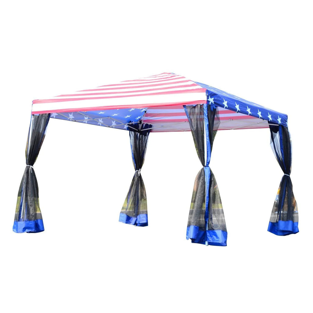 10 x 10 Pop-Up Canopy Tent with Mesh Walls Q9889